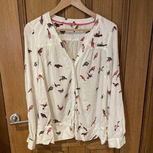 Joules Blouse 12 Birds Pattern